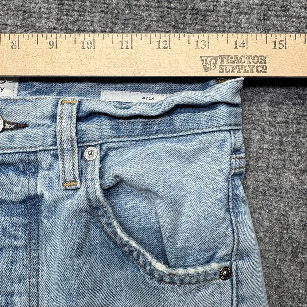Citizens of Humanity Jeans Womens 24 Blue Ayla Baggy Distressed Button Fly - Picture 9 of 16